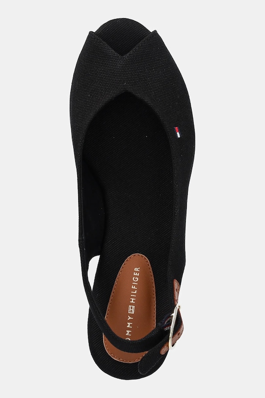 Сандалии Flag mid wedge espadrille на бретельке Tommy Hilfiger, черный — фото 4