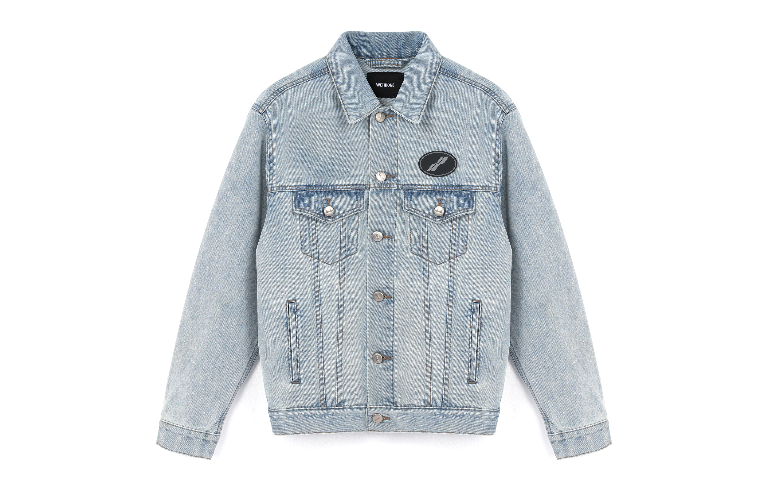 

WE11DONE Джинсовая куртка оверсайз, Denim Blue