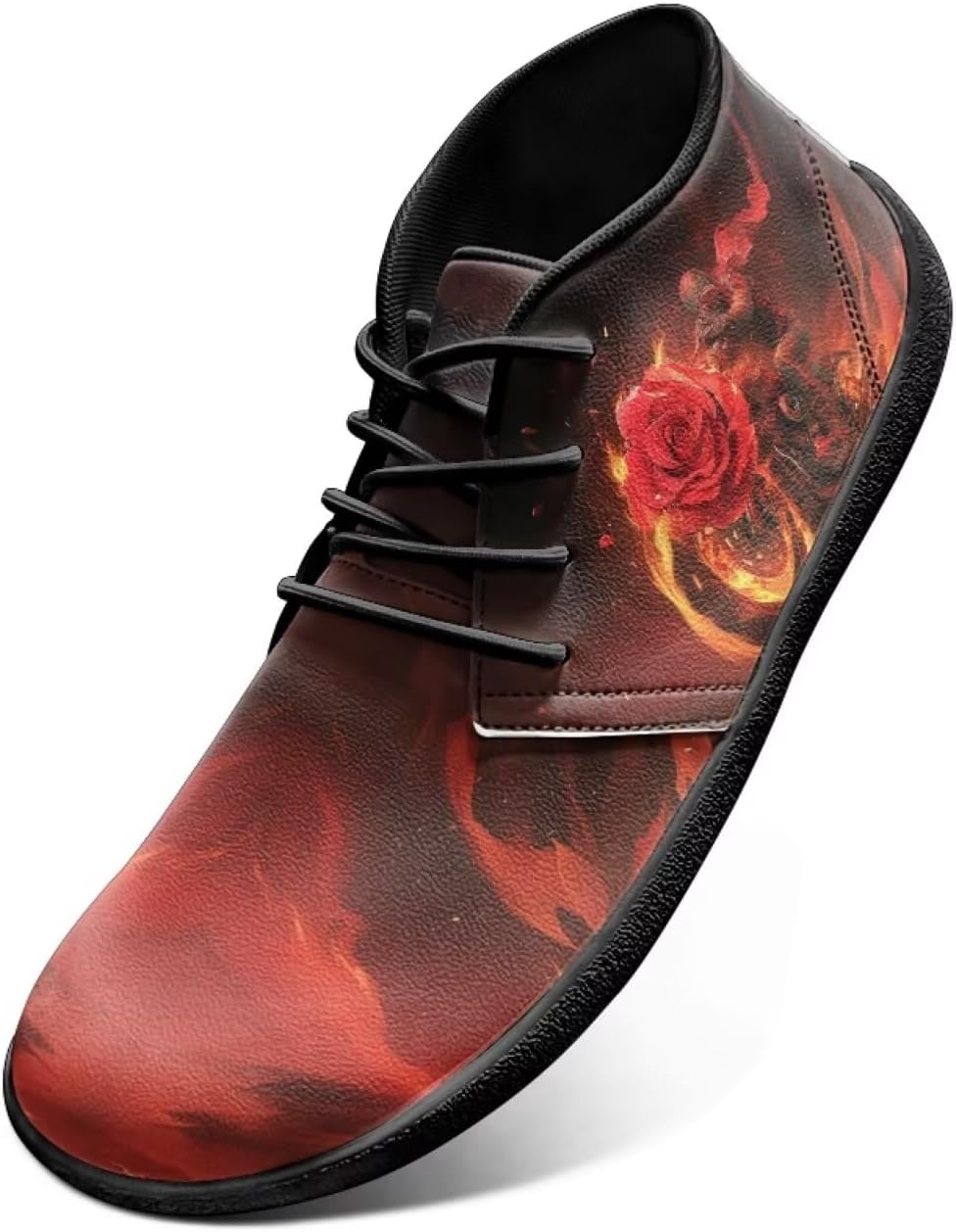 

Мужские кроссовки Jeiento с мотоциклетным дизайном, огненные, с нулевым ходом и широкой носочной частью, Motorbike Flame Rose