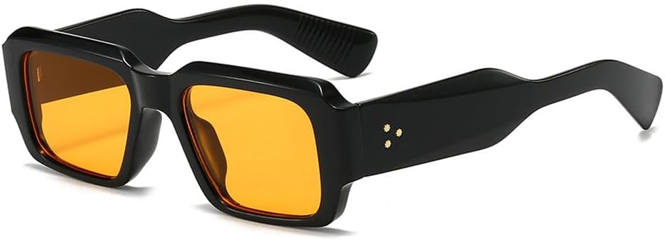 

Солнцезащитные очки UV400 — конфетные цвета, маленькая оправа, панк-стиль с заклепками, для мужчин и женщин, для спорта, активного отдыха, бега и велоспорта generic, Black Yellow