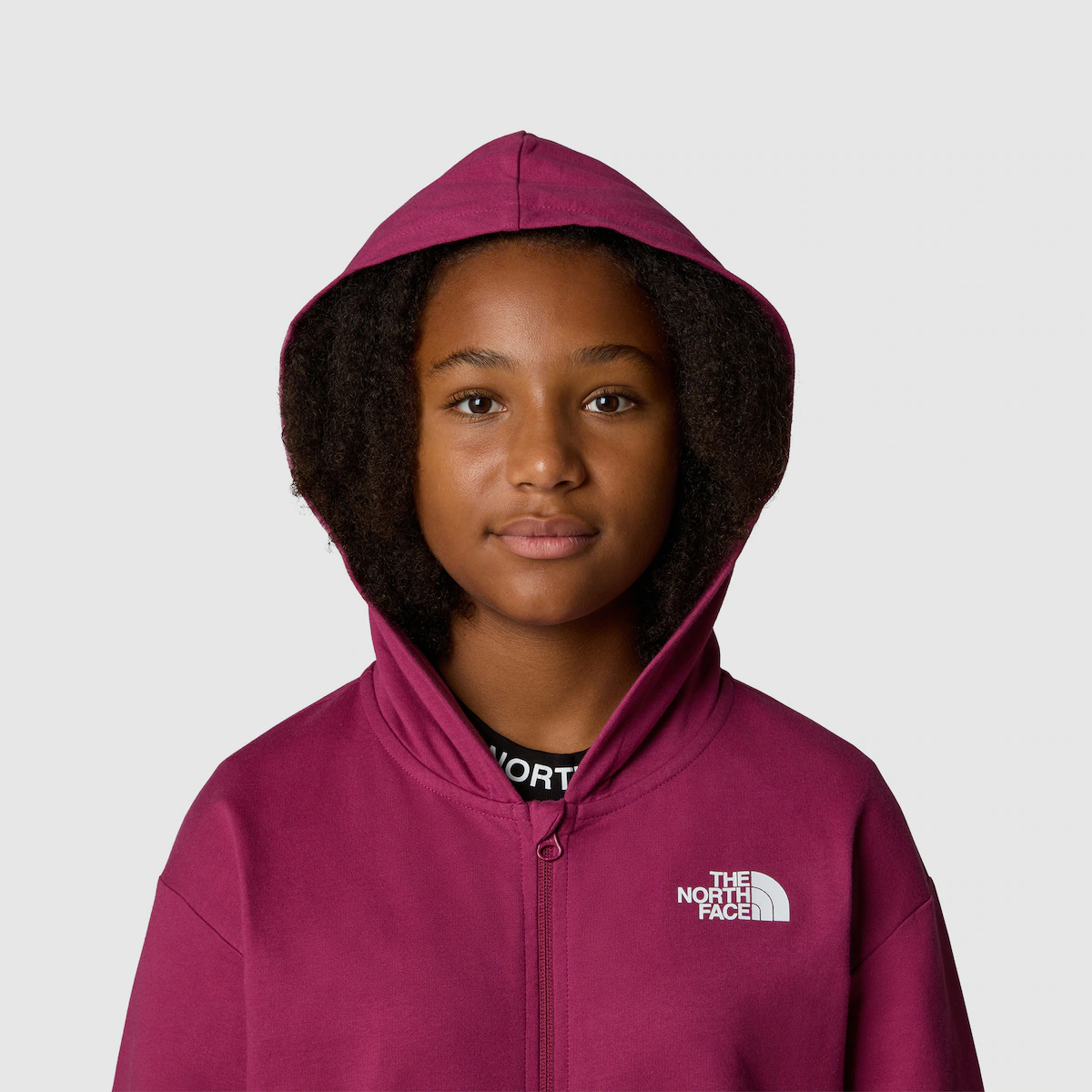 Детская толстовка большого размера The North Face, фиолетовый — фото 4
