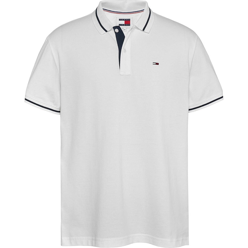 

Поло Tommy Jeans Tipped Stretch, белый