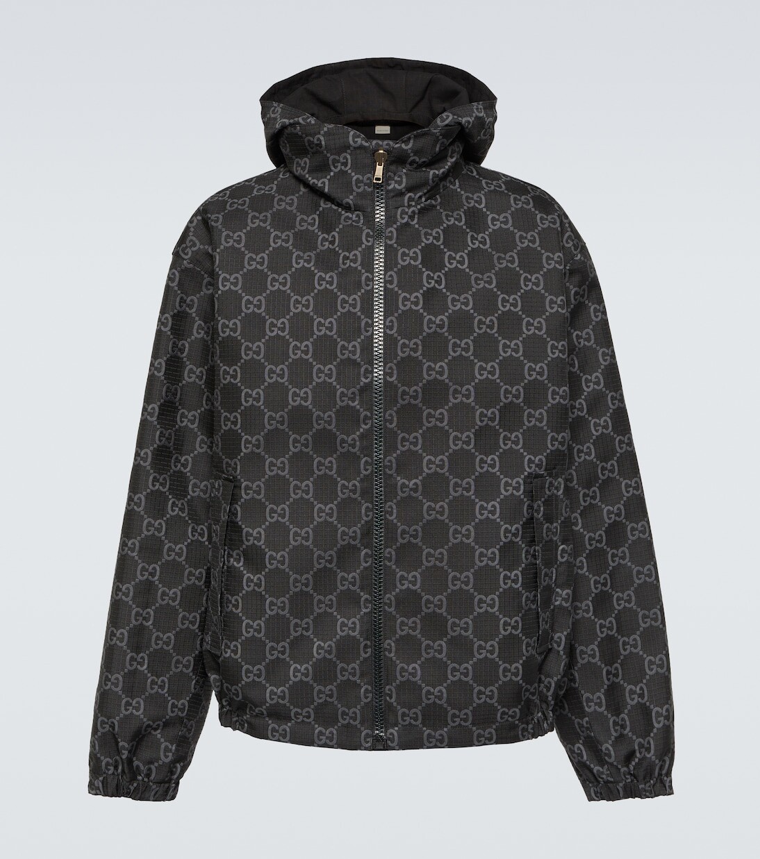 

Двусторонняя куртка из рипстопа с узором gg Gucci, черный