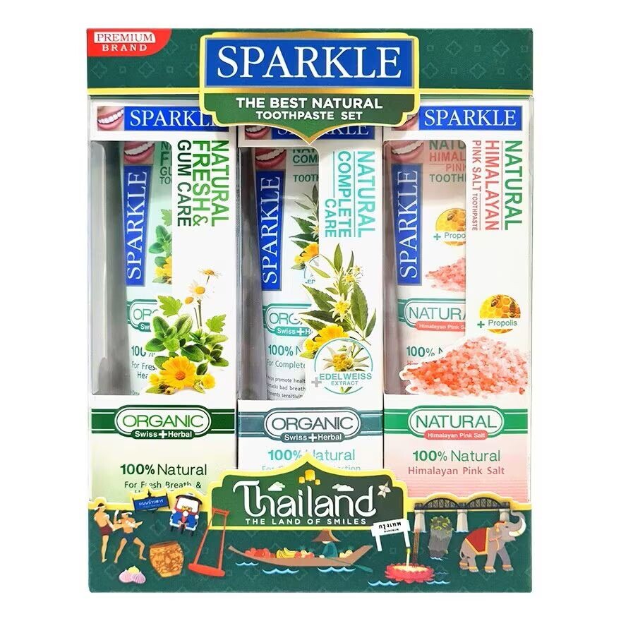 

Sparkle Лучший набор натуральных зубных паст, Green