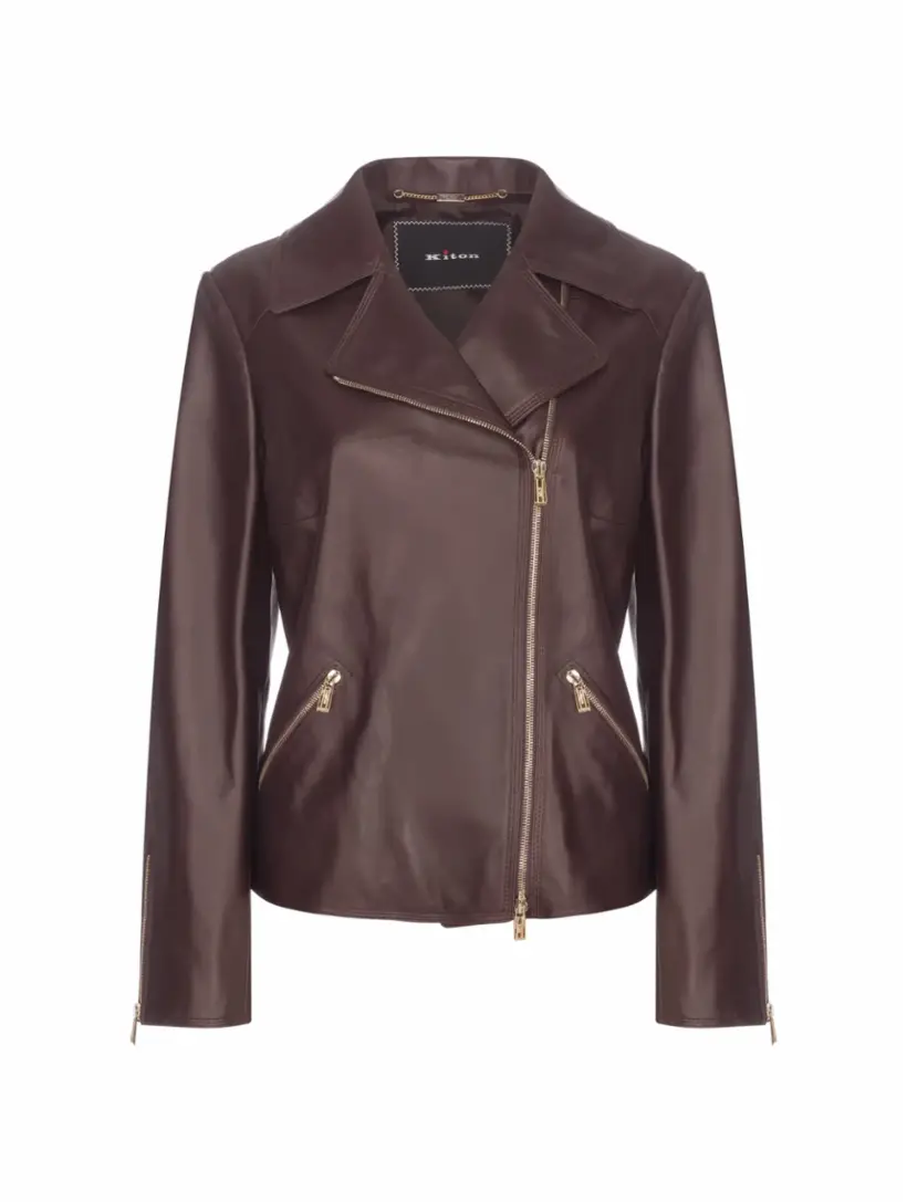 

Кожаная куртка Kiton, бордовый