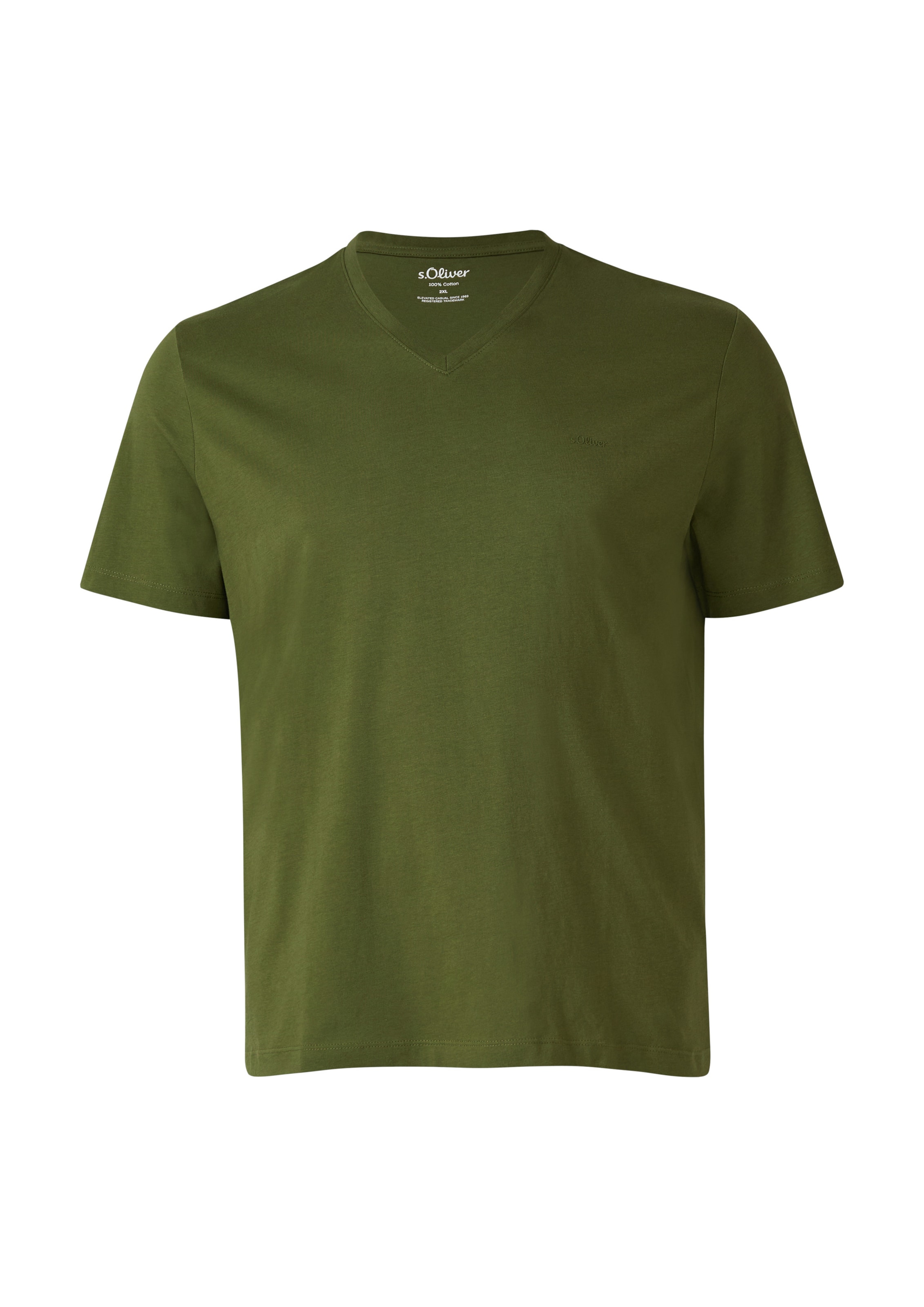 

s.Oliver Men Big Sizes Футболка в оливковом цвете