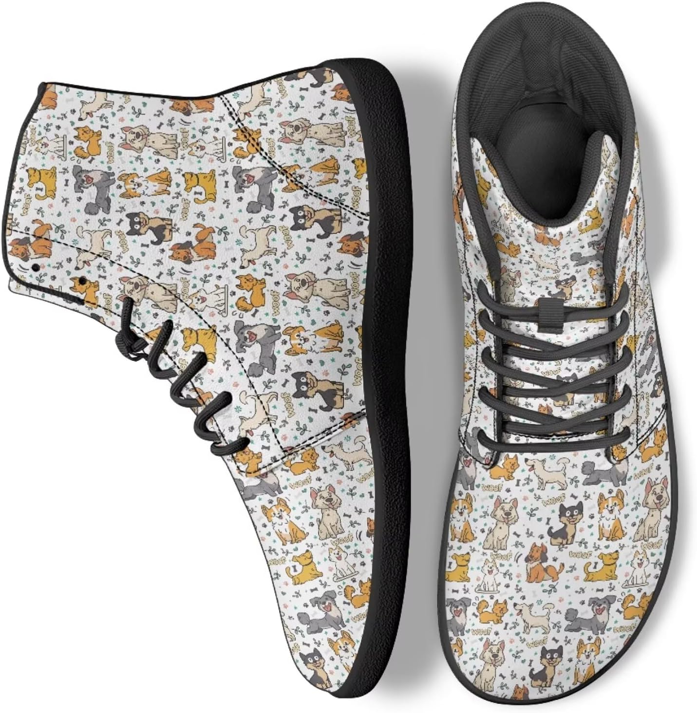 

Унисекс кроссовки для ходьбы, высокие теннисные ботинки, на шнуровке, для работы в офисе, спорта и активного отдыха на улице Ecaestolph, белый