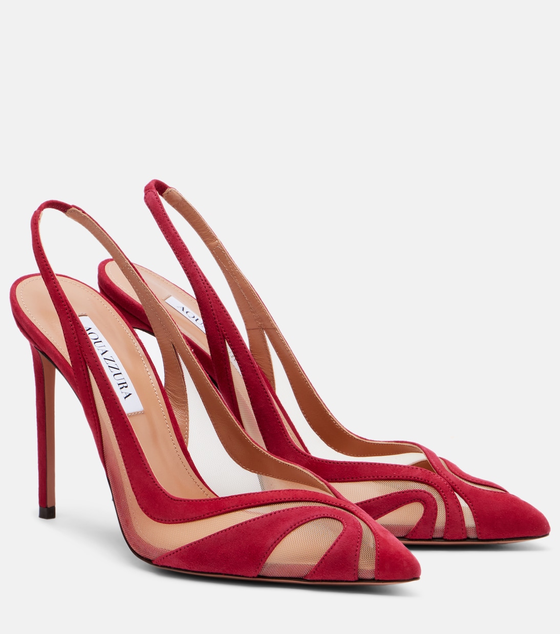 Лодочки Lune Sling 105 с ремешком на пятке Aquazzura, Pomegranate Eur