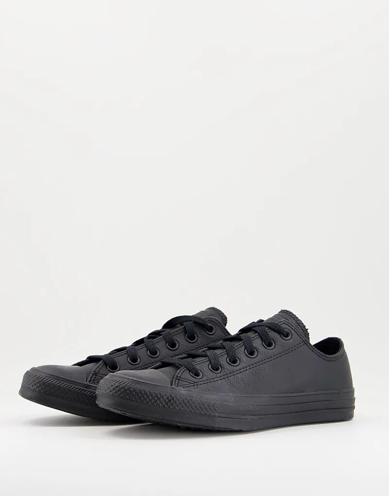 Кроссовки Converse Chuck Taylor All Star Ox из черной кожи