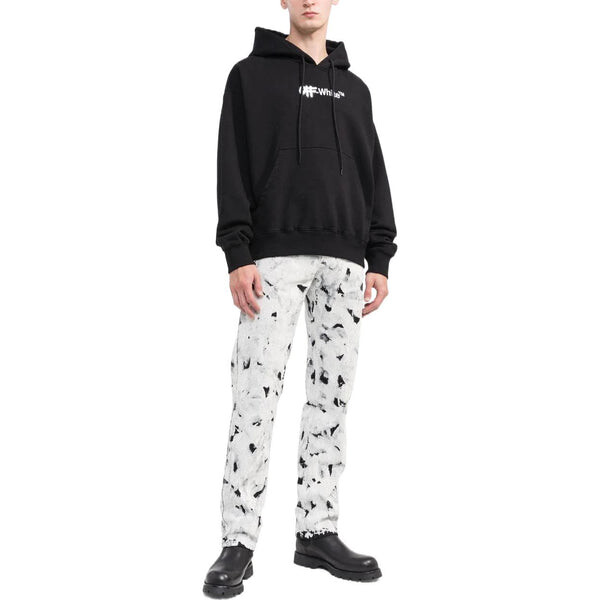 Толстовка Men's OFF-WHITE FW22 Alphabet Logo Printing Hooded Long Sleeves Loose Fit Black, черный — фото 3