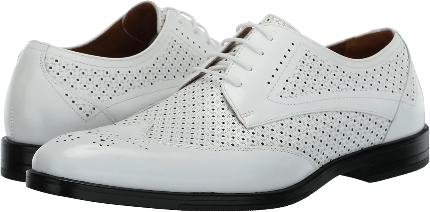 Мужские туфли Stacy Adams Asher Wingtip с шнуровкой, белый — фото 3