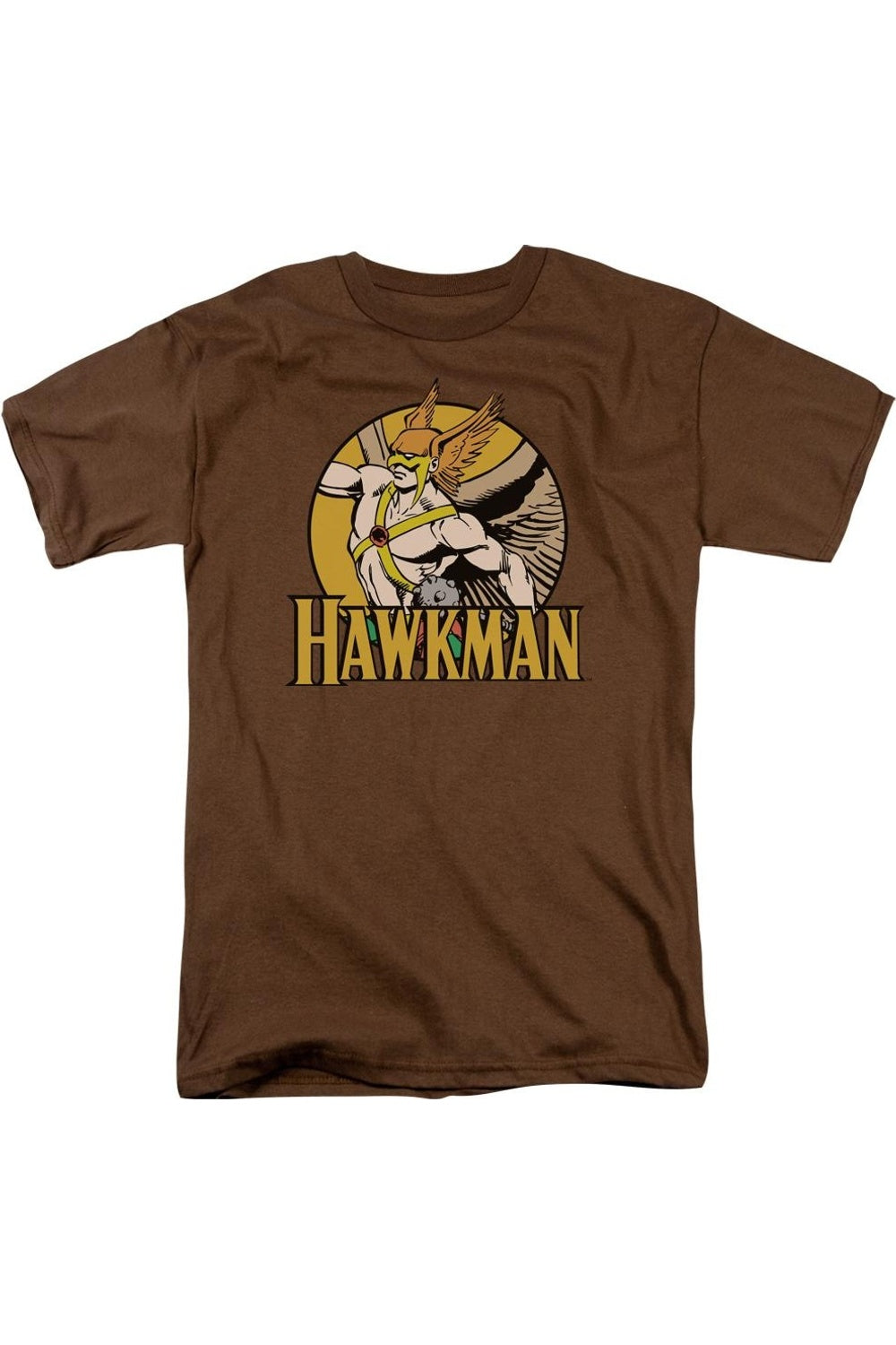 

Футболка с коротким рукавом для взрослых DC Comics Hawkman Gildan, цвет coffee