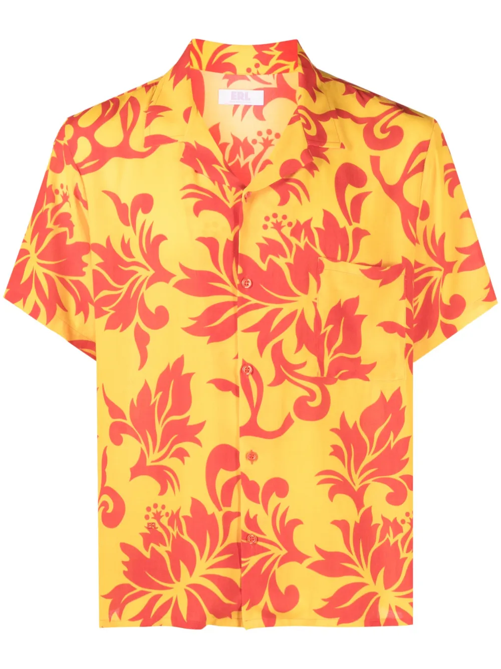 

Рубашка Tropical Flowers с короткими рукавами ERL, желтый