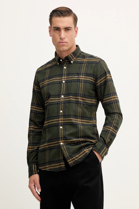 

Хлопковая рубашка PORTDOWN Barbour, зеленый