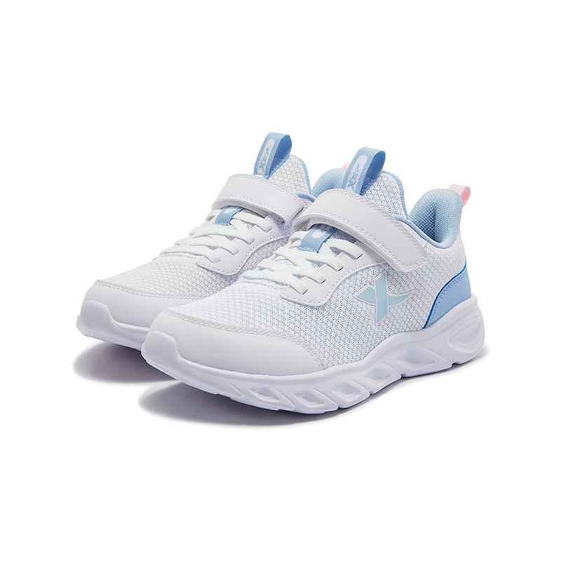 Нескользящие поддерживающие низкие детские беговые кроссовки new white northern lights blue kids XTEP, New белый Northern Lights синий — фото 2