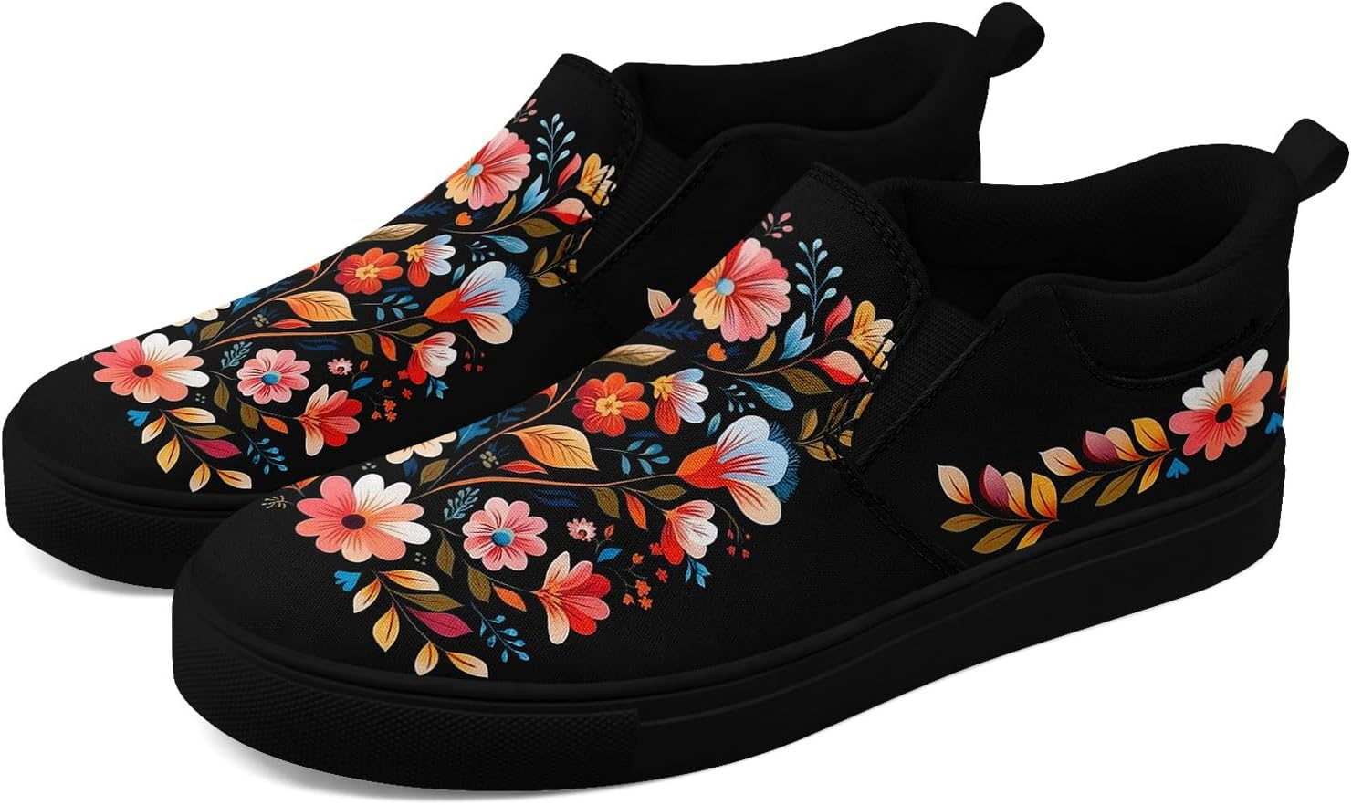 

Женские цветочные слипоны на холщовой подошве, модные мужские повседневные стильные легкие кроссовки, подарок для нее, дышащая обувь Awsole, черный/синий/розовый/коричневый