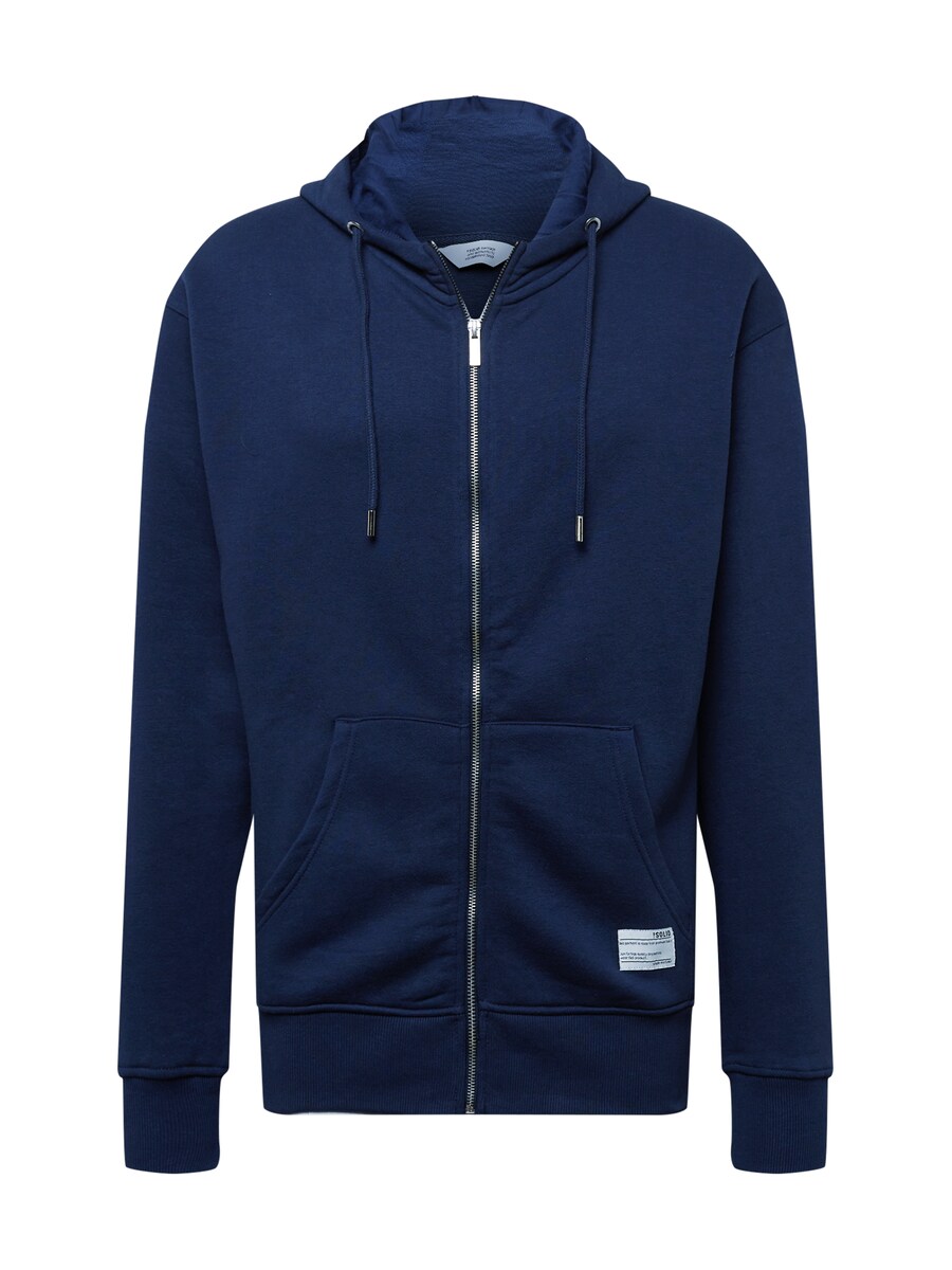 

Толстовка с капюшоном на молнии !Solid Zip-Up Hoodie, темно-синий