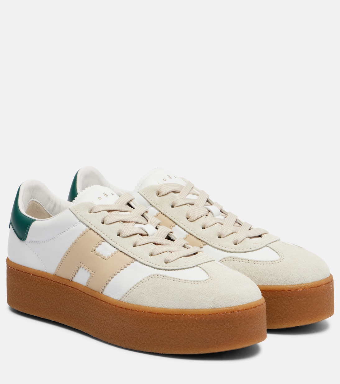 Кожаные кеды на платформе Cool Hogan, B001+C002+T821+C023