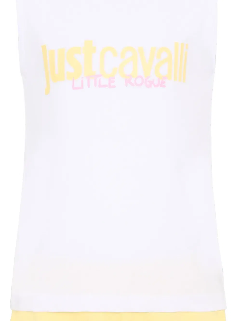 Спортивный костюм без рукавов с логотипом Just Cavalli Kids, белый — фото 3