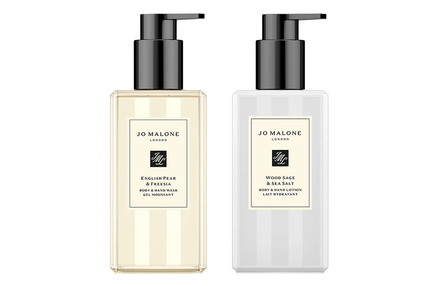 Jo Malone London Набор для ухода за кожей с успокаивающим эффектом 250мл+250мл, UK Pear & Freesia Shower Gel 250ml+Sage & Maris Sal Moisturizing Lotion 250ml
