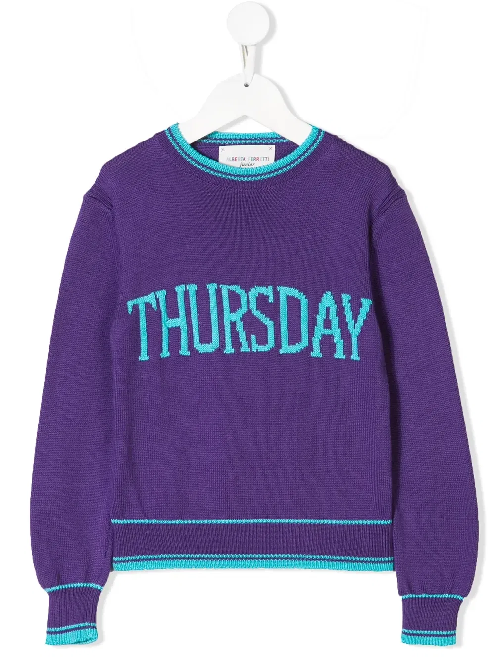 Свитер с принтом Thursday Alberta Ferretti Kids, фиолетовый