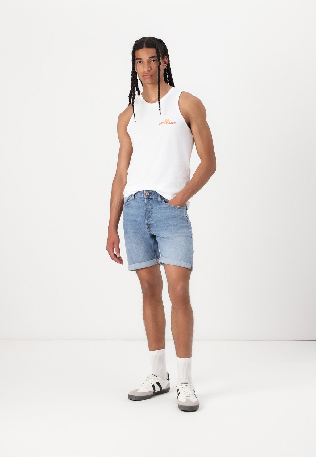 

Майка JORCANGGU BACK GRAPHIC TEE 2 PACK Jack & Jones, белый