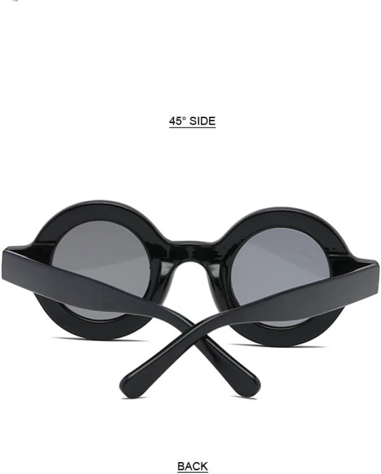 

Популярные ретро-солнцезащитные очки маленького круглого размера для женщин в оправе с буквами, модные оправы с защитой от синего света TYUVIVO, Jelly Grey