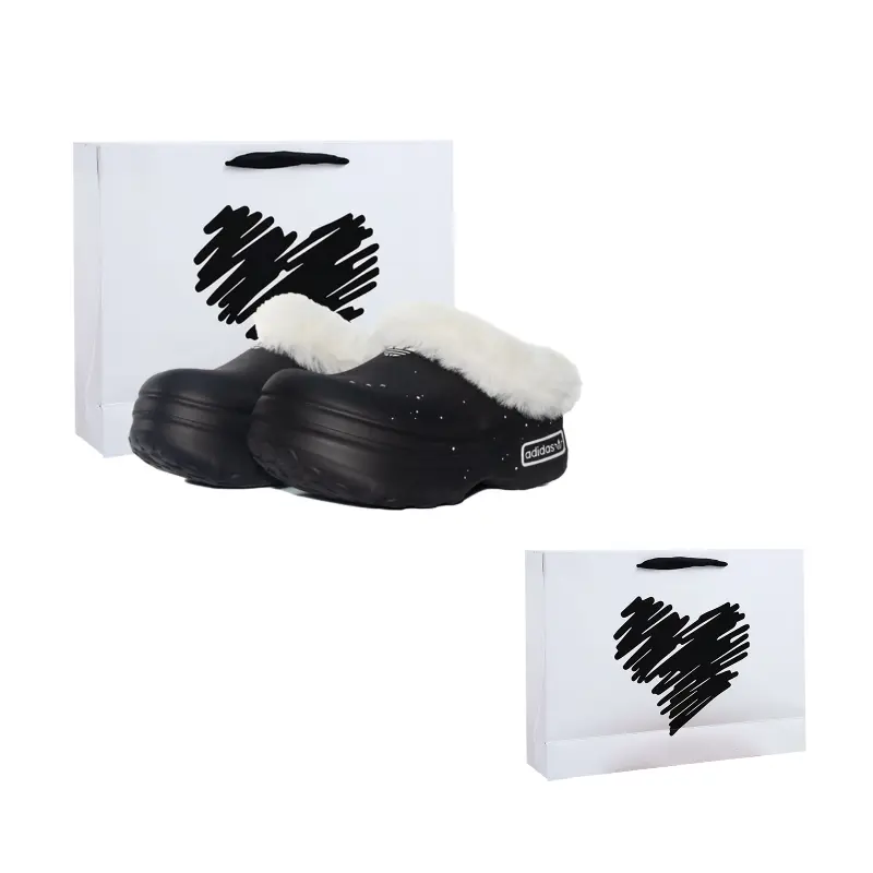 

AdiFOM Stan Smith мюли с резиновой подошвой, устойчивые к истиранию, быстросохнущие, с закрытым носком, унисекс Adidas Originals, черный