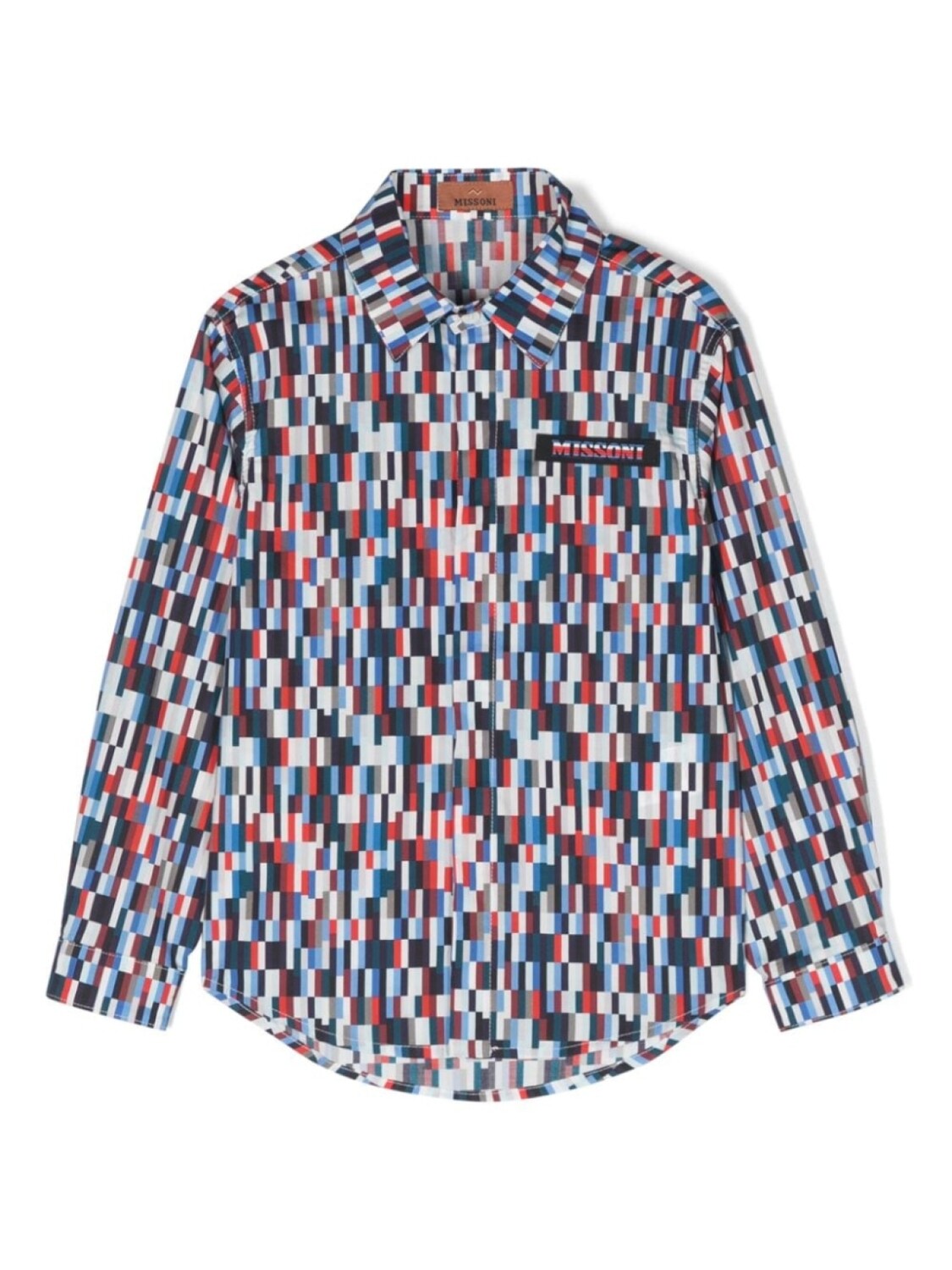 

Missoni Kids рубашка с геометричным принтом, синий