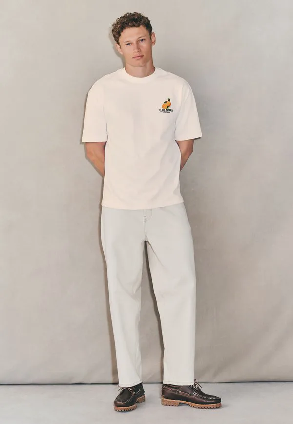 Джинсы свободного кроя бочкообразной формы Next, Ecru White — фото 4