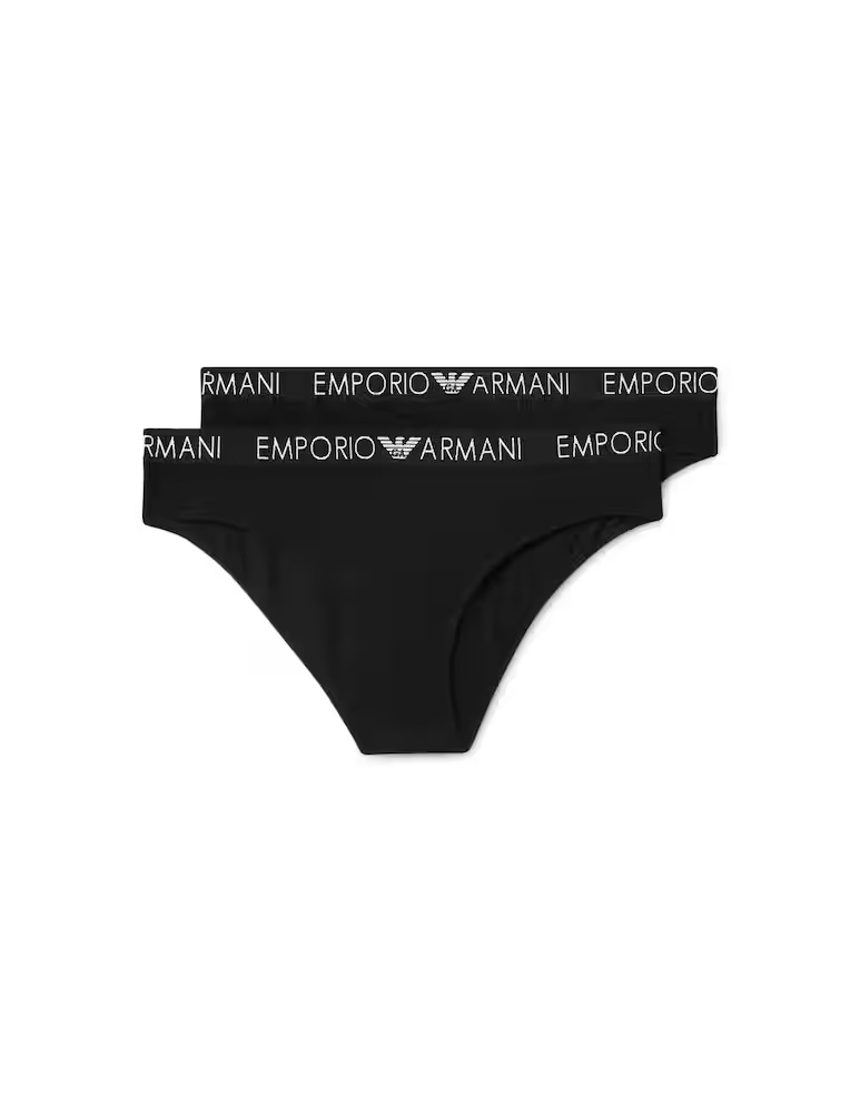 

2 труса с логотипом Emporio Armani, черный