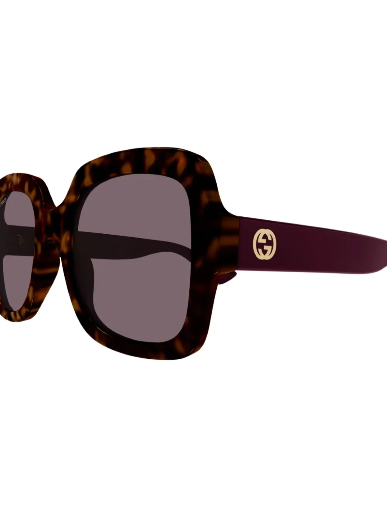 Gucci Eyewear солнцезащитные очки в массивной оправе, красный — фото 3