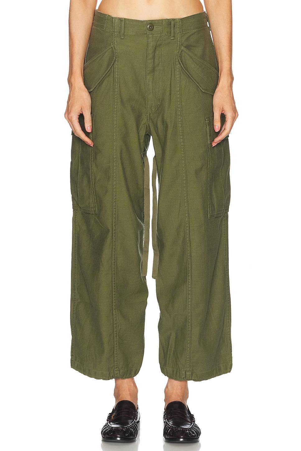 

Брюки женские R13, цвет Vintage Olive Drab