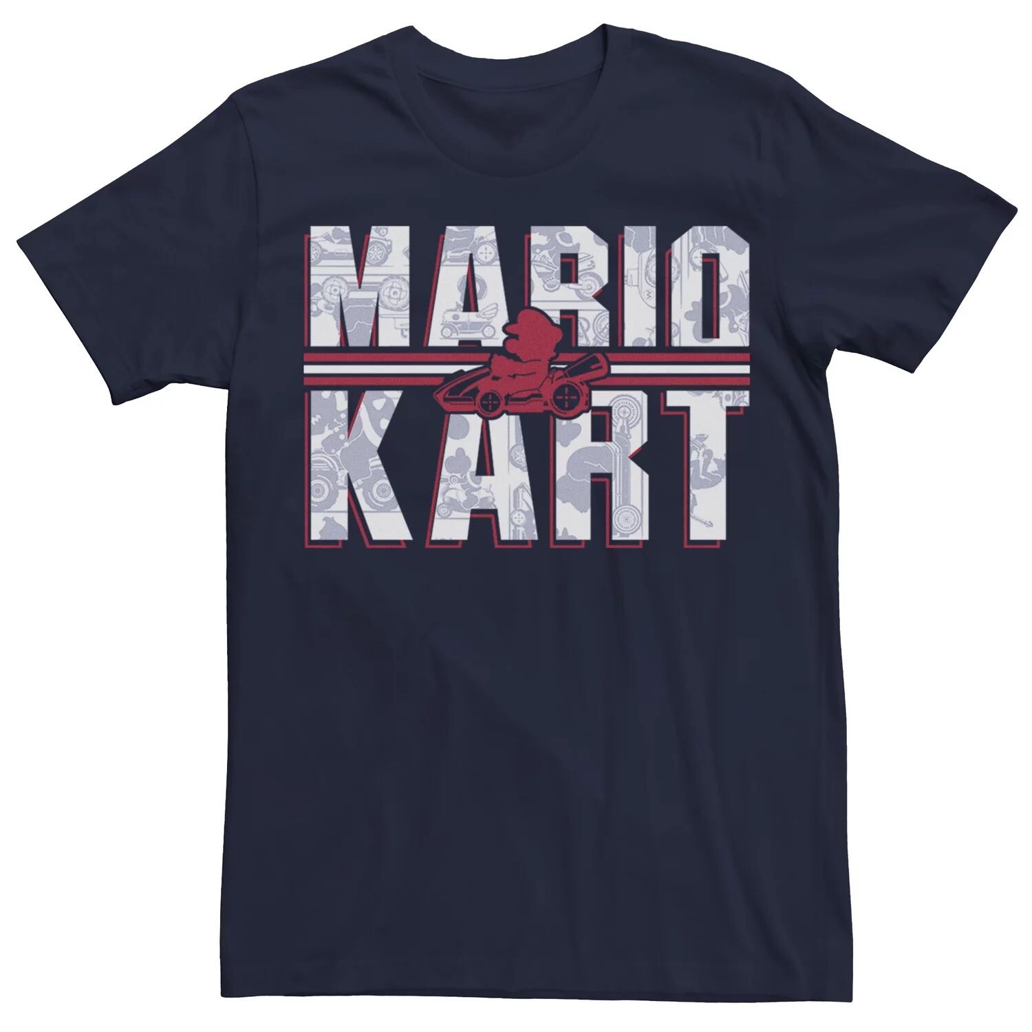 

Мужская футболка с надписью Nintendo Kart Licensed Character