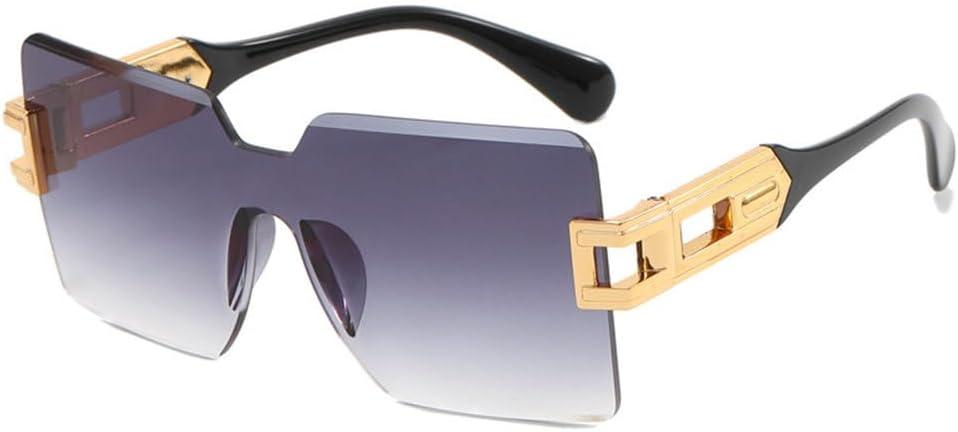 

Женские солнцезащитные очки LVTFCO без оправы, радужная оправа, винтажные цельные очки, мужские солнцезащитные очки с закругленными краями, защита от УФ-излучения UV400, 4