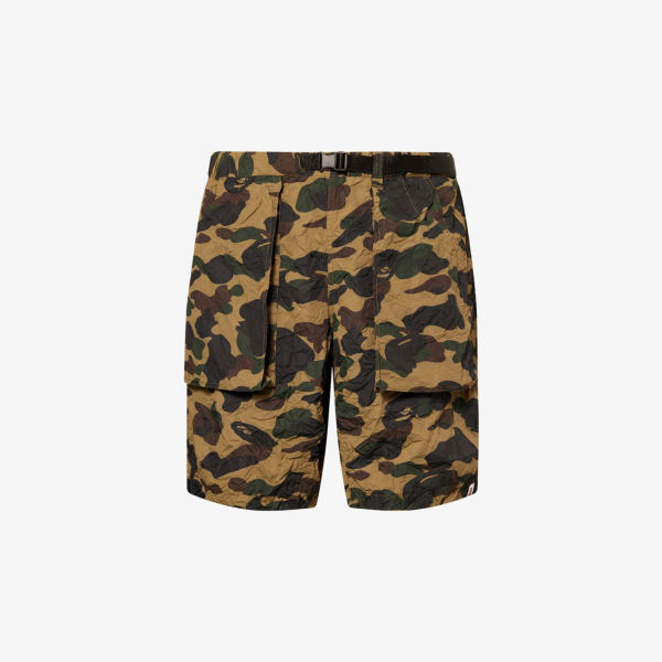 

Хлопковые шорты с камуфляжным принтом "Crinkle" A Bathing Ape, зеленый