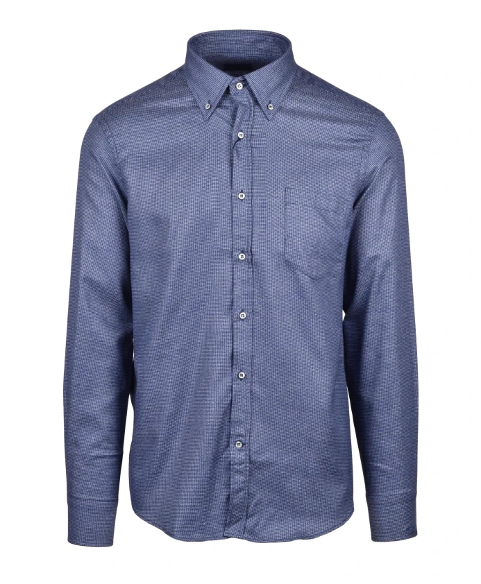 

Хлопковая рубашка с уникальным дизайном Paul & Shark, синий