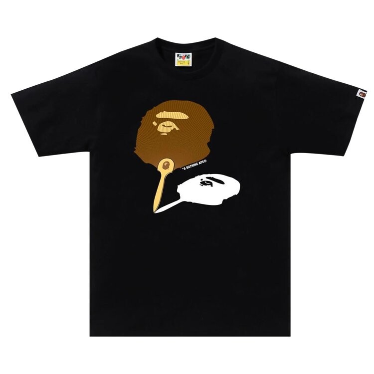 

Футболка BAPE Japanese Fan Ape Head Tee, черный