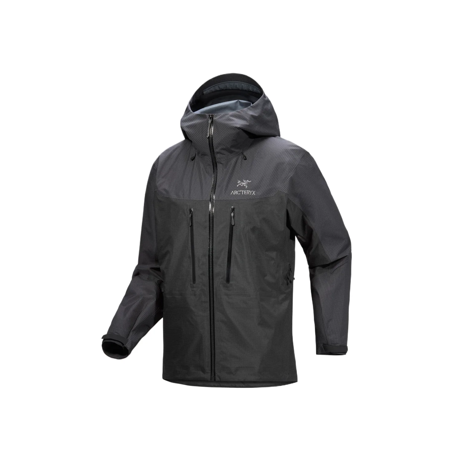 Куртка с капюшоном на молнии Alpha Arcteryx, графитово-серый/черный/графитово-черный