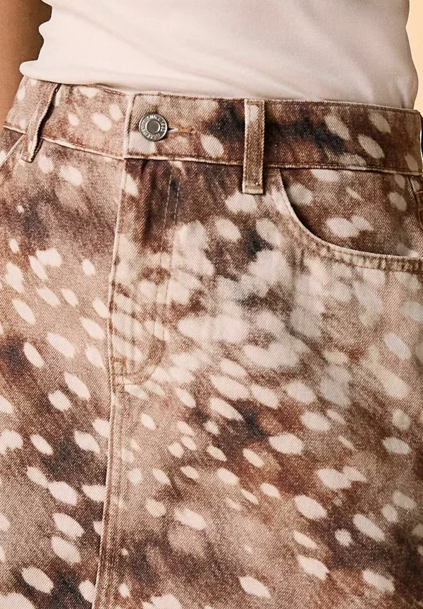 Юбка-карандаш Next, animal deer print, цвет с принтом оленя — фото 4
