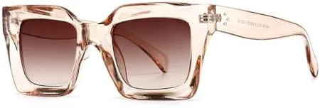 

Солнцезащитные очки в стиле ретро 2027 для женщин, синие, фиолетовые, квадратные, мужские, с защитой от УФ-излучения UV400, женские очки MTZJH, Champagne Tea