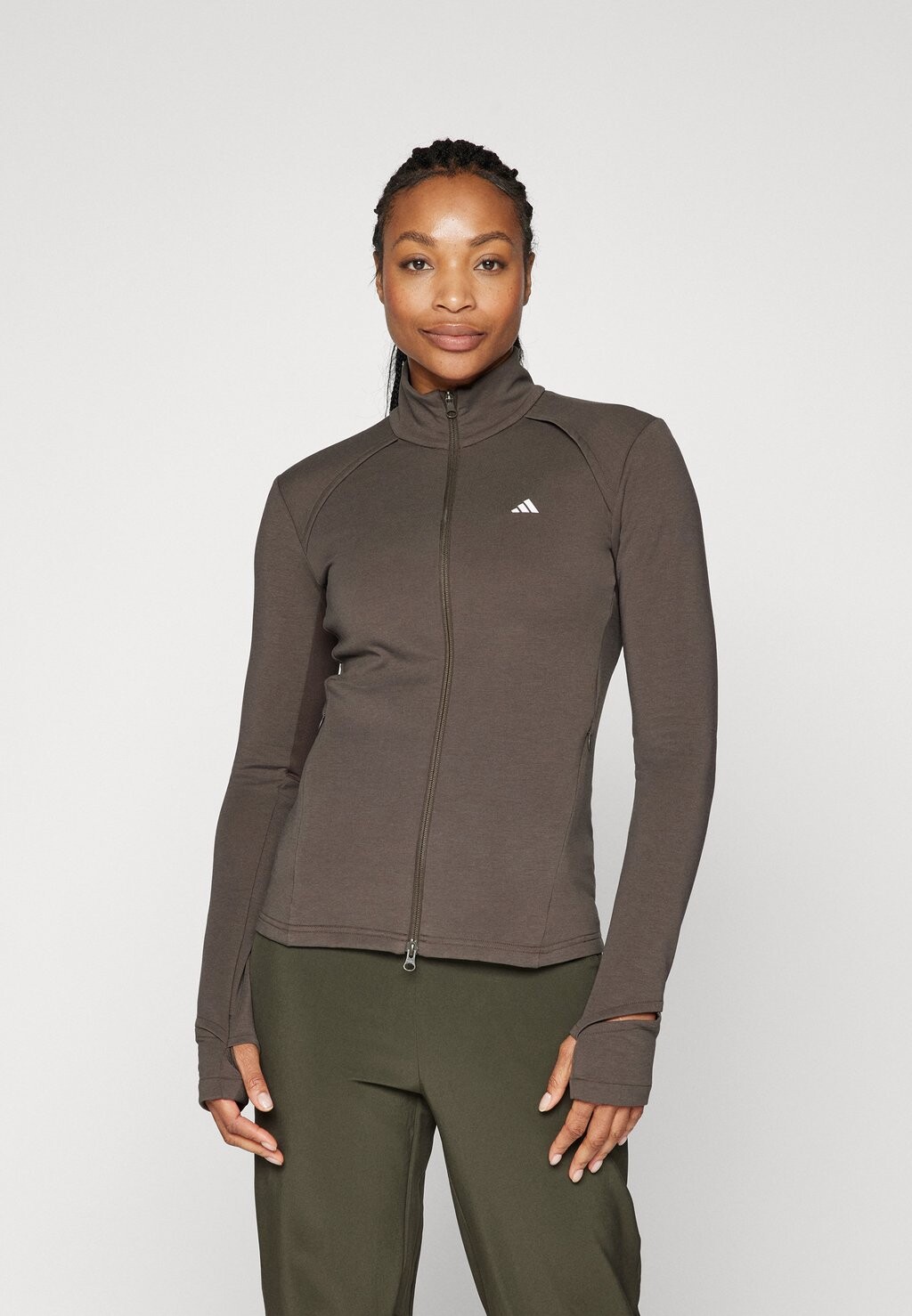 

Тренировочная куртка TRAINING COVER-UP adidas, оливковый