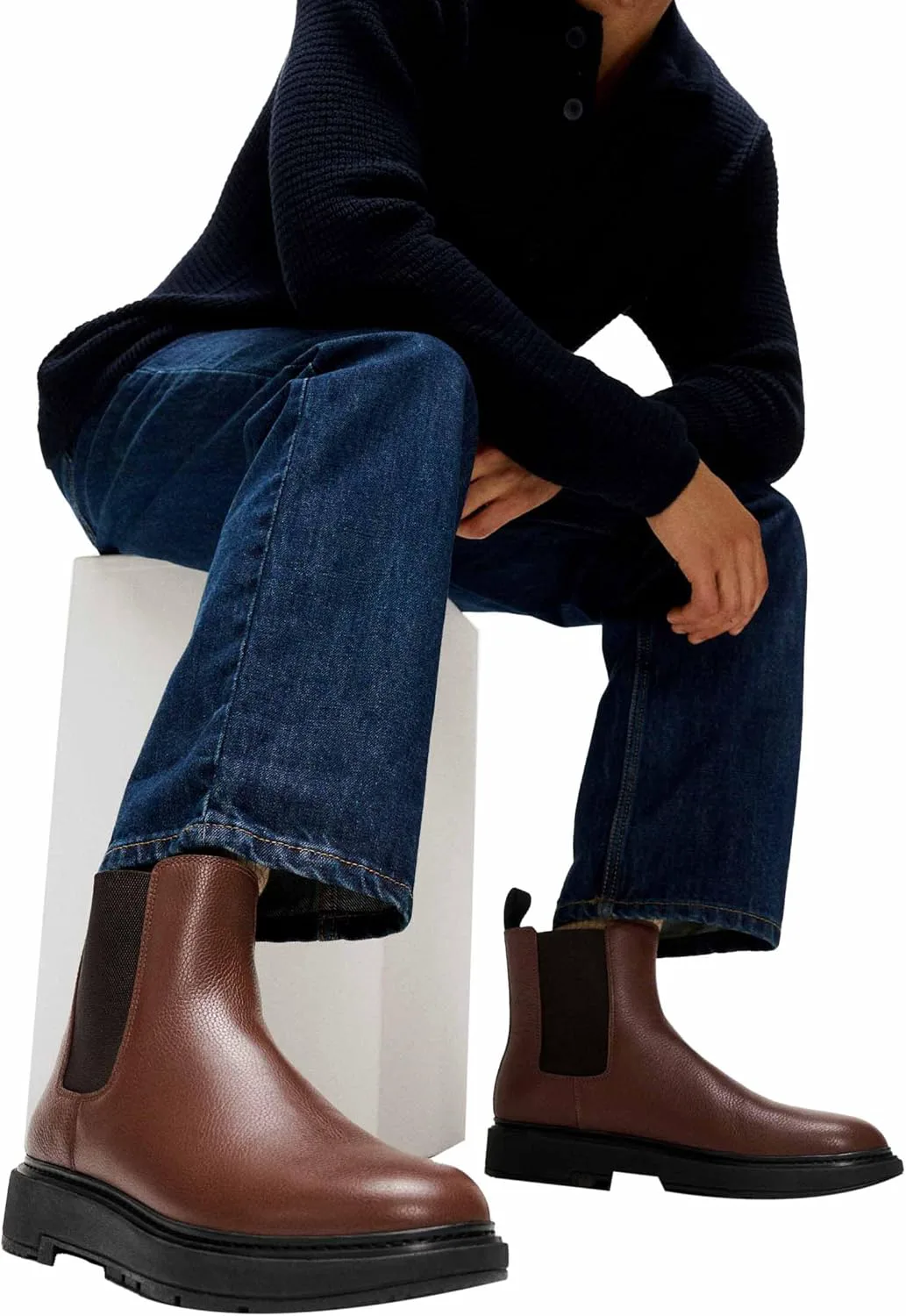Мужские ботинки Chelsea FitFlop Skandi из мягкой кожи, мокко — фото 2