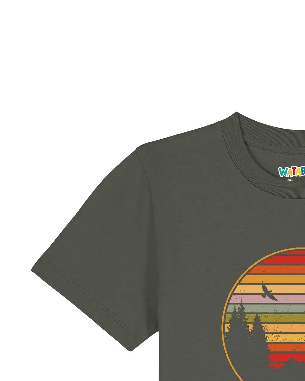 Футболка с принтом, Wat? Apparel, хаки — фото 3