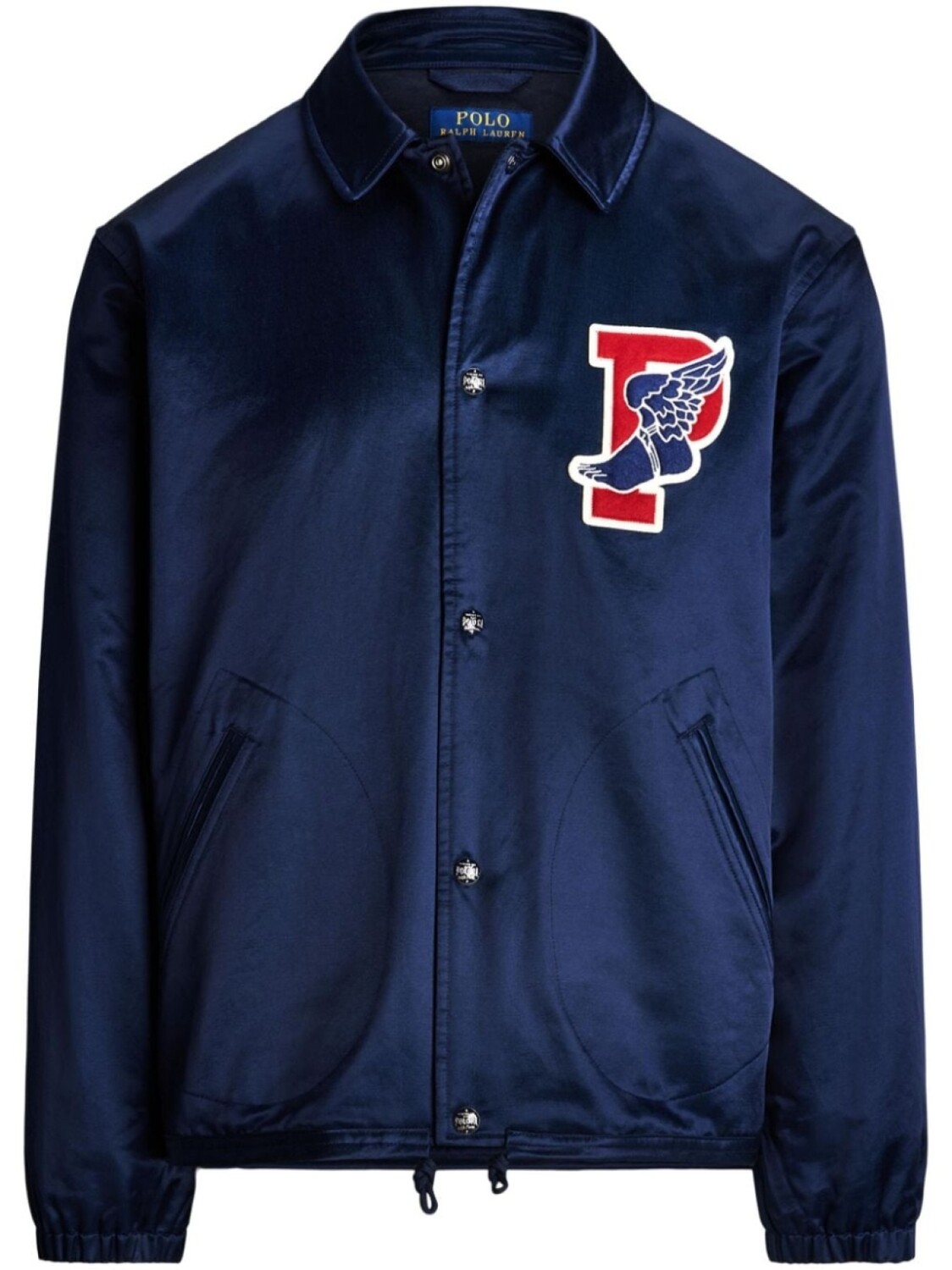 

Polo Ralph Lauren атласный бомбер с логотипом, синий