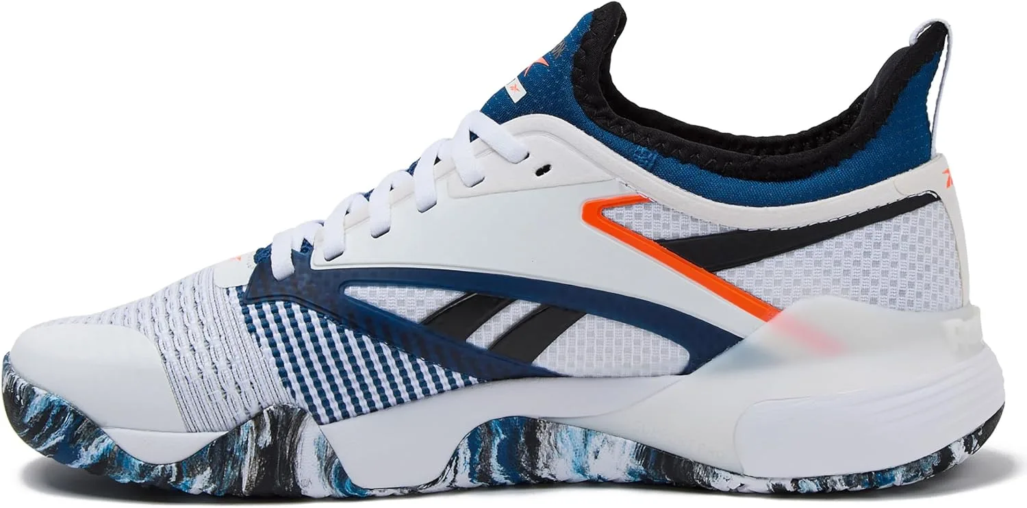 Мужские кроссовки Reebok Nano Court Sport для пикбола или тенниса, белый/черный/синий — фото 3