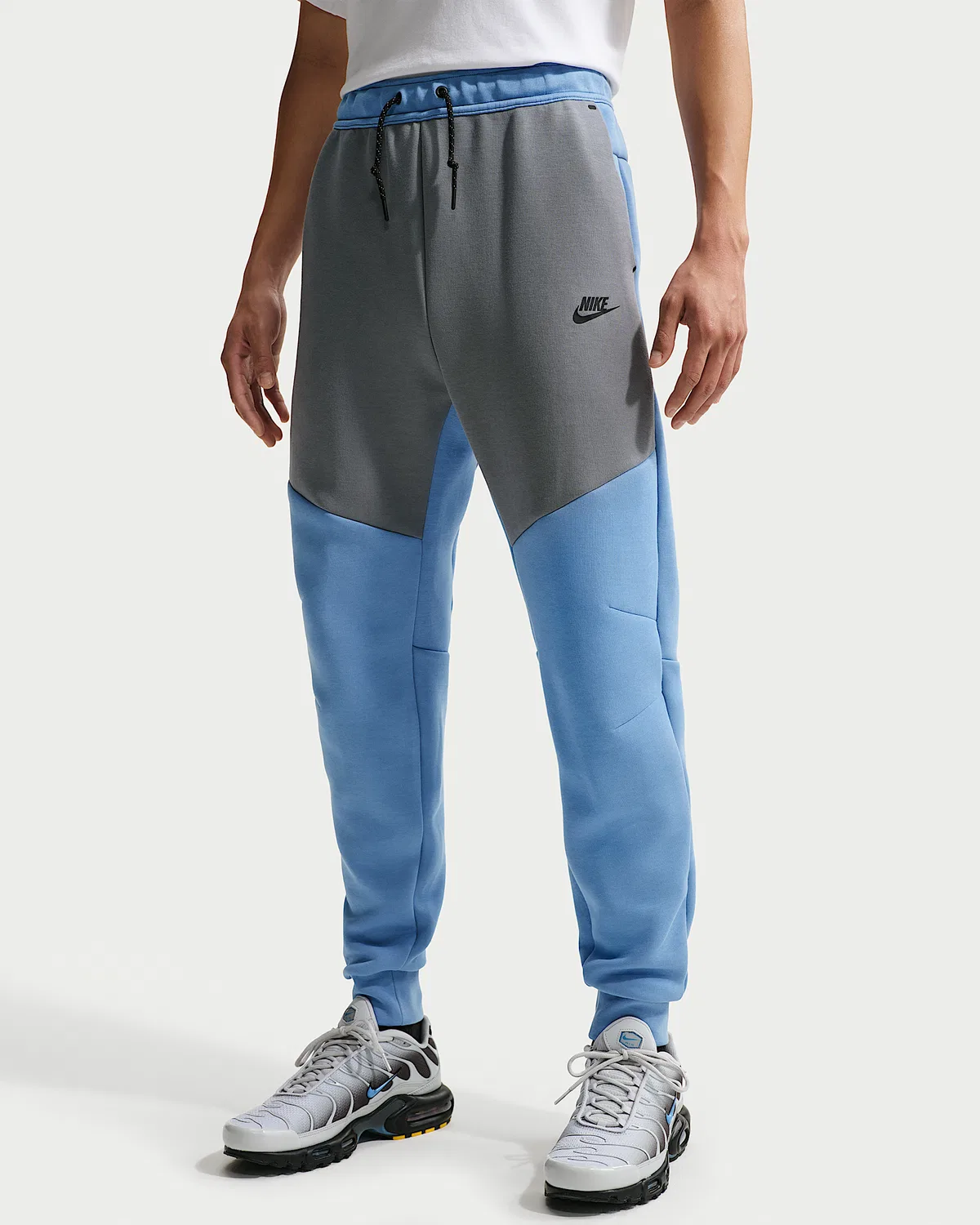 Мужские флисовые джоггеры Nike Tech, Work Blue/Cool Grey/Black — фото 2