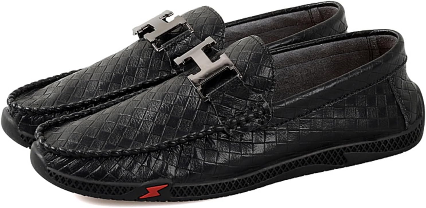 

Мужские повседневные комфортные лоферы, мужские повседневные туфли из натуральной кожи, легкие слипоны, мужские лоферы с отделкой 'пенни' Khwfjas, черный