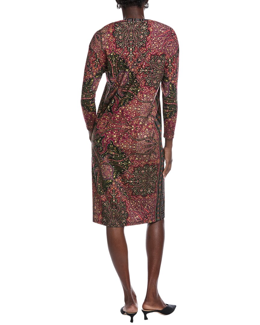 Платье-трапеция Etro из смесовой шерсти Etro, красный — фото 2