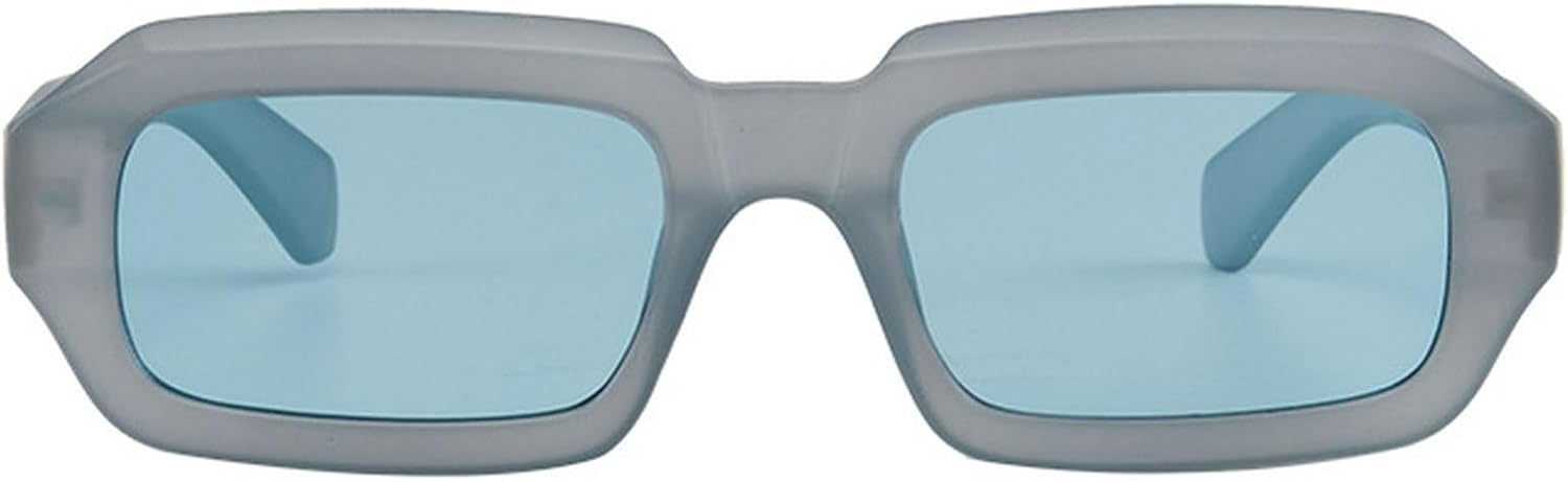 

Солнцезащитные очки в толстой прямоугольной оправе для мужчин и женщин, массивные солнцезащитные очки в стиле ретро, ​​простые дизайнерские прямоугольные очки mincl, Blue